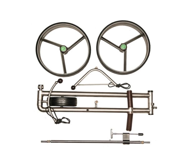 Fasan® 3-Rad Edelstahl Golf Trolley klappbar in Titan-Optik, zerlegbar - Image 6
