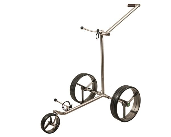 Fasan matt® Golf Trolley aus Edelstahl, klappbar und zerlegbar in Titan-Optik
