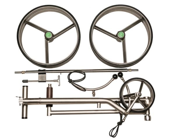 Fasan matt® Golf Trolley aus Edelstahl, klappbar und zerlegbar in Titan-Optik - Image 5
