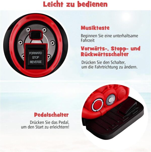 Kinder Elektro Motorrad 6V mit Seifenblasenmaschine, Musik & LED Lichtern - Image 19