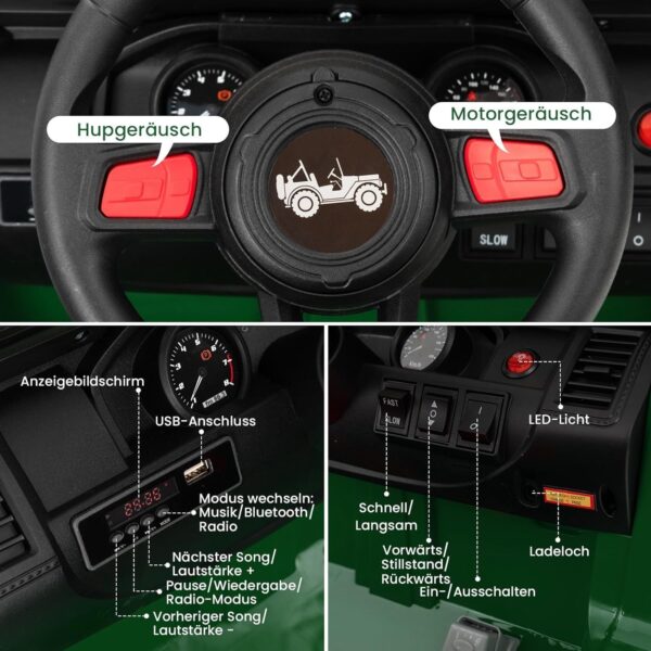 24V Elektroauto für Kinder, 2-Sitzer elektrisches Kinderauto, Spielzeugauto - Image 2