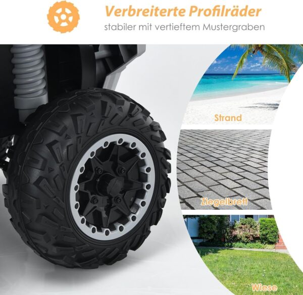 12V Elektro Kinderquad mit Musik, LED Scheinwerfer & Hupe für Kids - Image 12