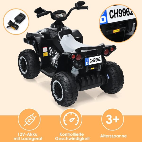 12V Elektro Kinderquad mit Musik, LED Scheinwerfer & Hupe für Kids - Image 14