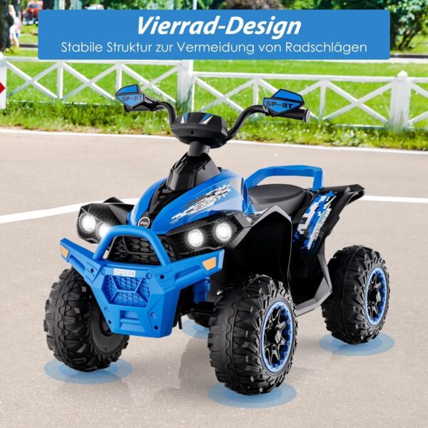 12V Elektro Kinderquad mit Musik, LED Scheinwerfer & Hupe für Kids - Image 19