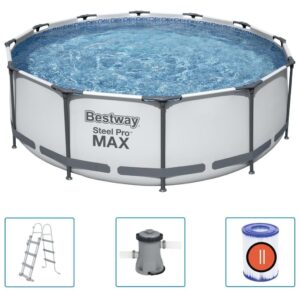 Bestway Steel Pro MAX 366x100 cm Swimmingpool-Set für Garten und Freizeit