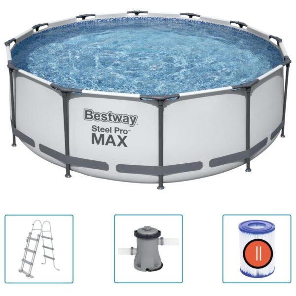 Bestway Steel Pro MAX 366x100 cm Swimmingpool-Set für Garten und Freizeit