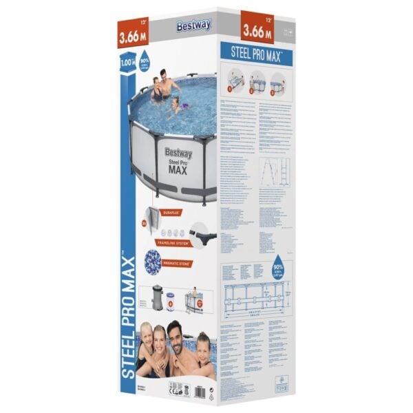 Bestway Steel Pro MAX 366x100 cm Swimmingpool-Set für Garten und Freizeit - Image 9