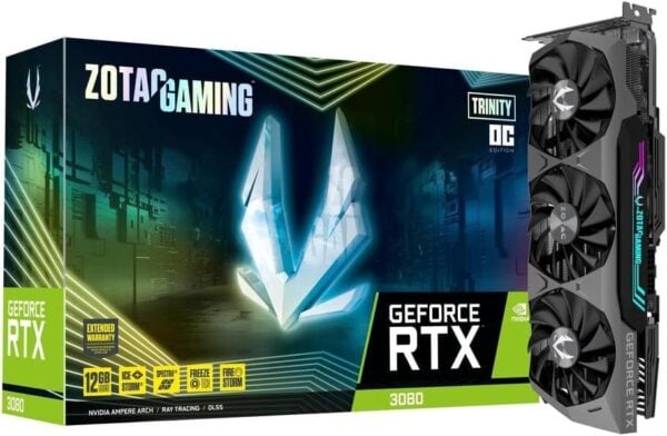 Zotac Gaming GeForce RTX 3080 Trinity 10GB LHR Grafikkarte für Gaming