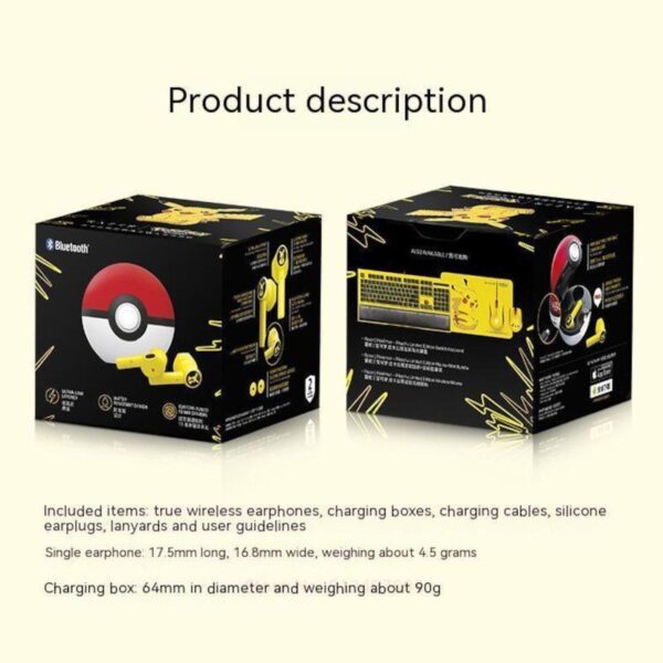 Pikachu Razer Bluetooth-Kopfhörer mit Pokéball Ladehülle für Fans - Image 5