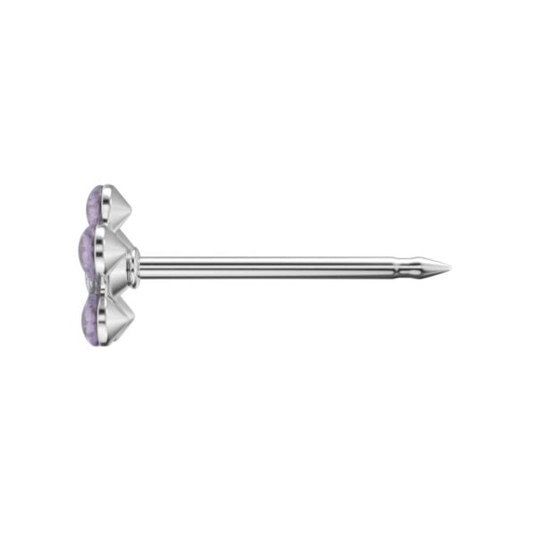 STUDEX Blume Tanzanite-Crystal Ohrstecker - Medizinisches Piercing - Image 1
