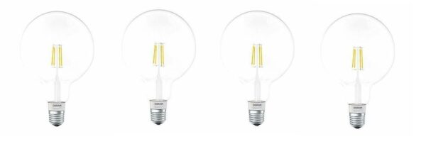 OSRAM SMART+ LED Filament Globe E27 Bluetooth dimmbar 4er Set EEK F