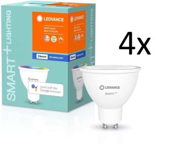 Ledvance Smart+ GU10 Multicolor LED Spots 4er Set Bluetooth EEK F