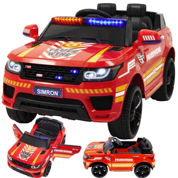 Feuerwehrauto für Kinder mit Funkgerät, Sirene und Martinshorn - Deutschland