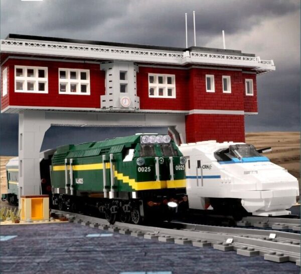 Eisenbahn Signal Station Bausatz Mould King 1809 Teile Modell 12009 - Image 3