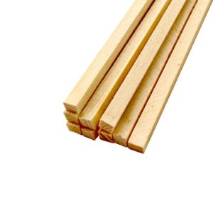 1000 Holzstäbchen 350x4x4 mm für Zuckerwatte und Bonbons - Vierkant