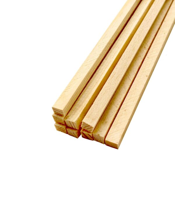 1000 Holzstäbchen 350x4x4 mm für Zuckerwatte und Bonbons - Vierkant
