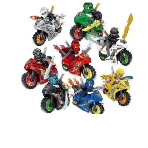 Ninjago Motorrad Mini Figuren Set 8 Stück für kreative Abenteuer