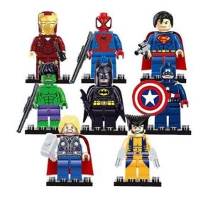 Marvel Avengers Superhelden Minifiguren Set - 8 Stück für Vatertag