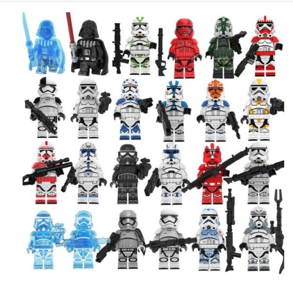 Star Wars Baustein Minifiguren Set - Luke, Darth Vader & Jedi Meister