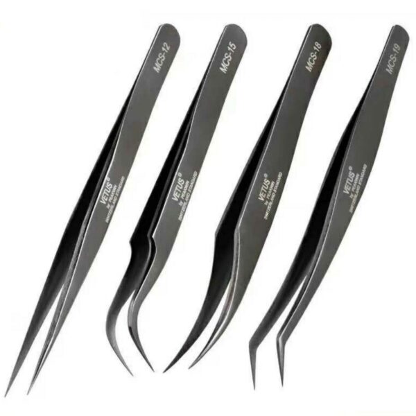 Vetus Wimpern Pinzette Set für Volumentechnik - 5 Farben & Etui - Image 24