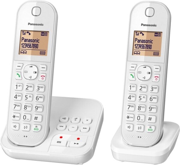 Panasonic KX-TGC422GW Schnurloses Telefon in Weiß - Hohe Klangqualität