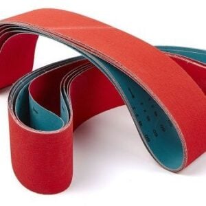 Rotes Keramik Schleifband 100 x 1220 mm für präzises Schleifen