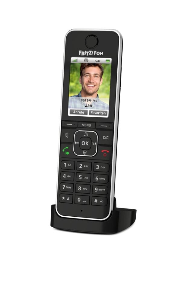 AVM FRITZ!Fon C6 Mobilteil Schwarz - Hochwertige DECT-Telefonie