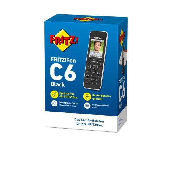 AVM FRITZ!Fon C6 Mobilteil Schwarz - Hochwertige DECT-Telefonie - Image 3