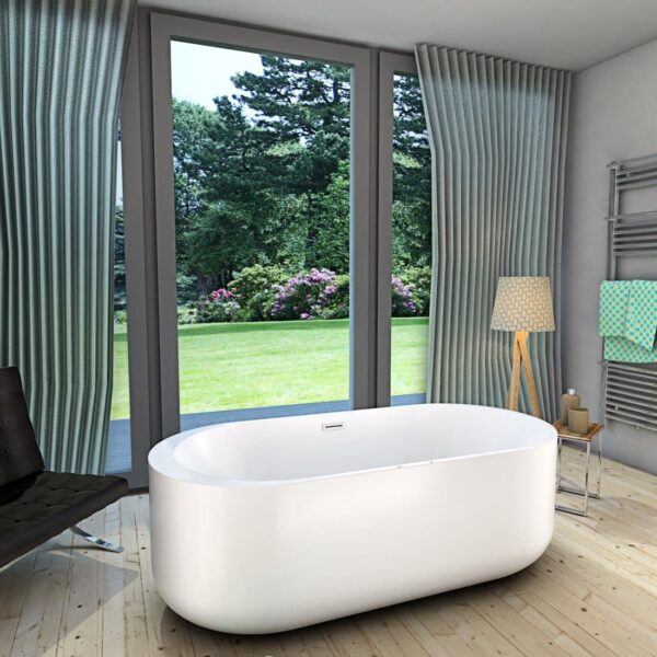 Freistehende Whirlpool-Badewanne F26 170x80cm mit Luft- und Wasserfunktion - Image 1