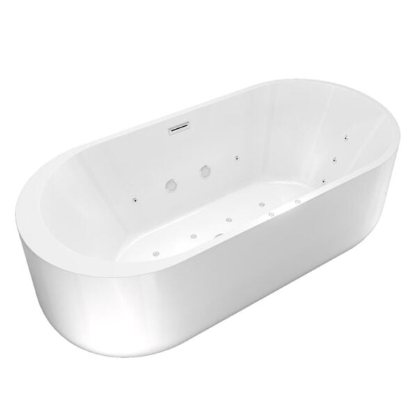 Freistehende Whirlpool-Badewanne F26 170x80cm mit Luft- und Wasserfunktion - Image 3