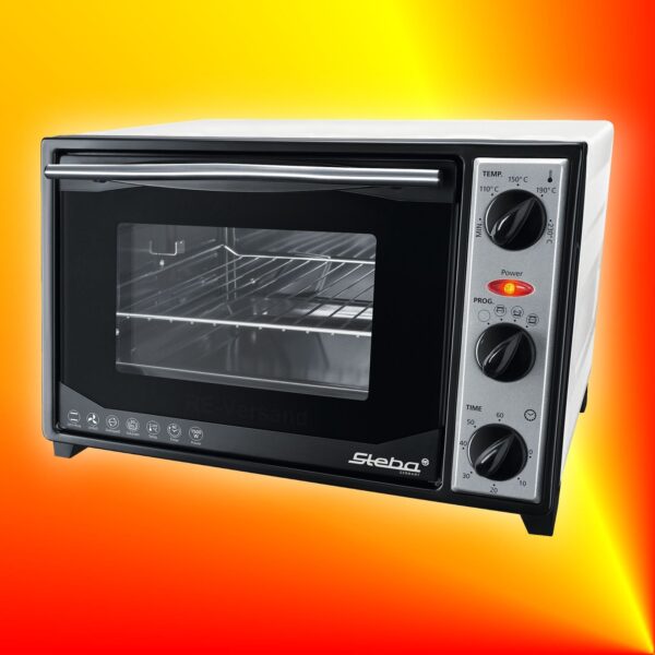 Steba KB 27 U.2 Minibackofen mit Umluft, Doppel-Glastür & Drehspieß
