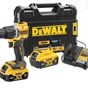 DeWalt DCD100YP2T Akkuschrauber Set mit Koffer, Ladegerät & 2x 5Ah Akkus