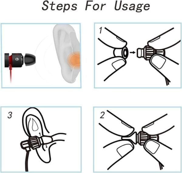 9 Paar Silikon Ohrstöpsel In-Ear Aufsatz Gummi Ohrpolster Ersatzteile - Image 2