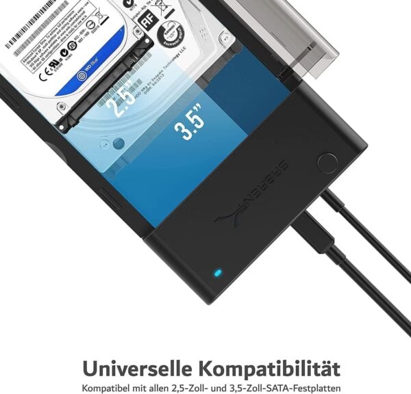 Sabrent USB 3.2 Docking Station für 2,5/3,5 Zoll SSD/HDD Festplatten - Image 3