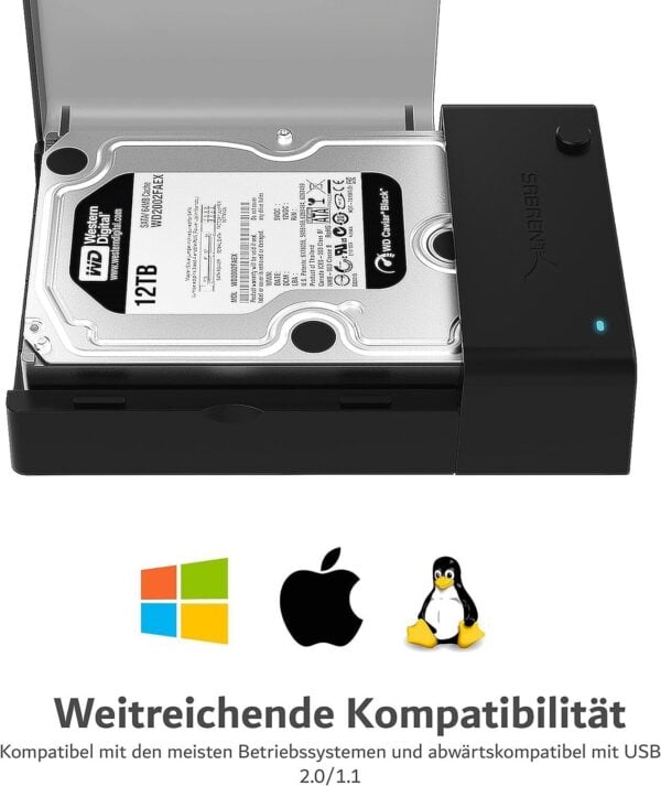 Sabrent USB 3.2 Docking Station für 2,5/3,5 Zoll SSD/HDD Festplatten - Image 6