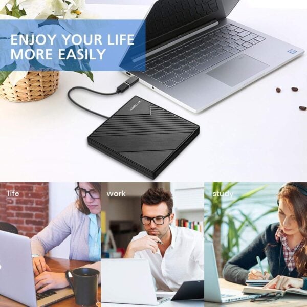Externes DVD Laufwerk USB 3.0 & USB-C für Laptop und Desktop PC - Image 6