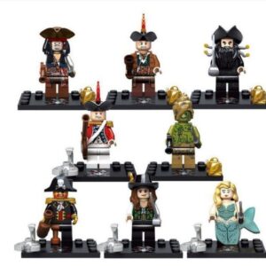 8-teiliges Set Piraten Minifiguren für Film-Serie – Bausteine zum Montieren