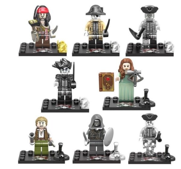 8-teiliges Set Piraten Minifiguren für Film-Serie – Bausteine zum Montieren - Image 2
