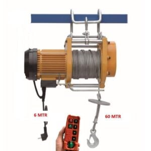 Elektrische Seilwinde mit Funkfernbedienung 250kg 60m 230V Hebezug
