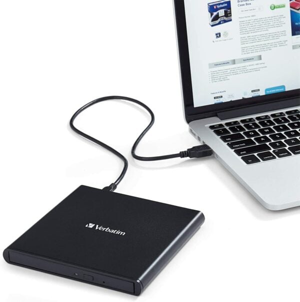 Verbatim Externer Slimline CD/DVD-Brenner für Datensicherung in Schwarz - Image 2