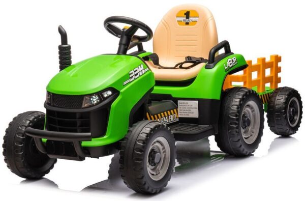 Fernbedienbarer Traktor mit Anhänger für Kinder - Grünes Schlepperauto - Image 1