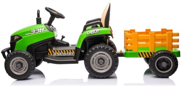 Fernbedienbarer Traktor mit Anhänger für Kinder - Grünes Schlepperauto - Image 2