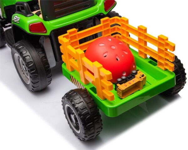 Fernbedienbarer Traktor mit Anhänger für Kinder - Grünes Schlepperauto - Image 6