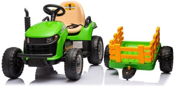 Fernbedienbarer Traktor mit Anhänger für Kinder - Grünes Schlepperauto - Image 7