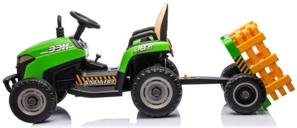 Fernbedienbarer Traktor mit Anhänger für Kinder - Grünes Schlepperauto - Image 8