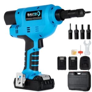 BAUTEC Profi Akku-Blindnietmuttern-Setzgerät M6 M8 M10 M12 24.000N