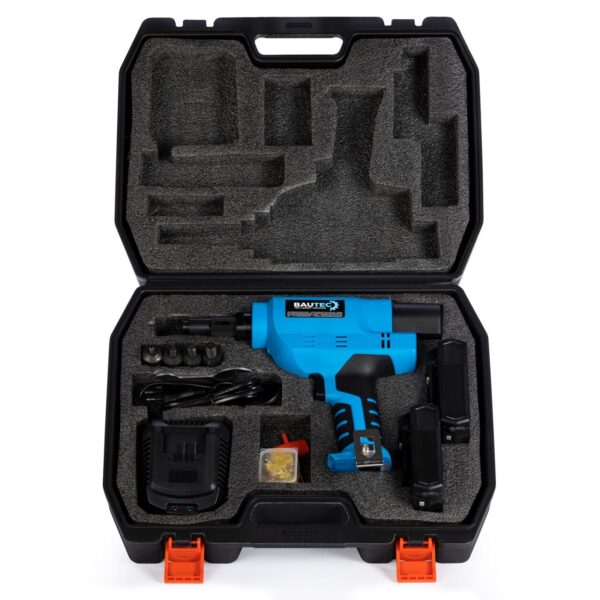 BAUTEC Profi Akku-Blindnietmuttern-Setzgerät M6 M8 M10 M12 24.000N - Image 2