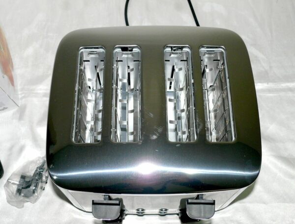 Retro Toaster 4 Schlitz 1600W mit 7 Stufen - Perl Weiß Edelstahl - Image 10