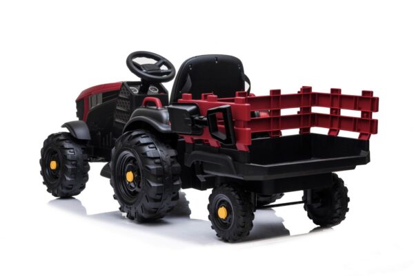 Kindertraktor mit Anhänger 12V Elektroauto Rot 2x45W für Kinder - Image 3