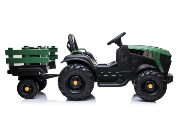 Grüner Kindertraktor mit Anhänger - Elektroauto 12V 2x45W für Kinder - Image 4